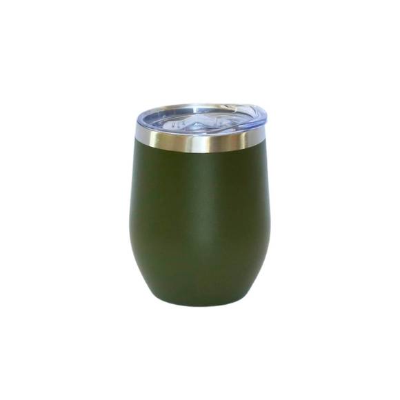 NEW CREATIVE GIFTS INTERNATIONAL stemless wine tumbler in olive - Picture 2 of 2